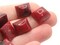 8 14mm x 12mm Red Rectangle Flatback Vintage Lucite Plastic Cabochons